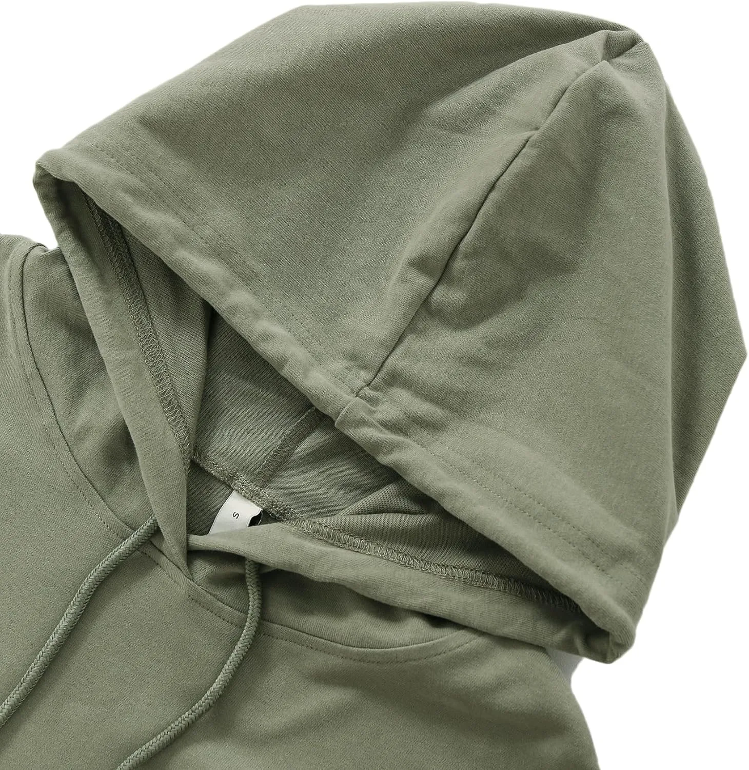 Amazhiyu Womens Pullover Cropped Hoodies Long Sleeve Drawstring Casual Crop Top