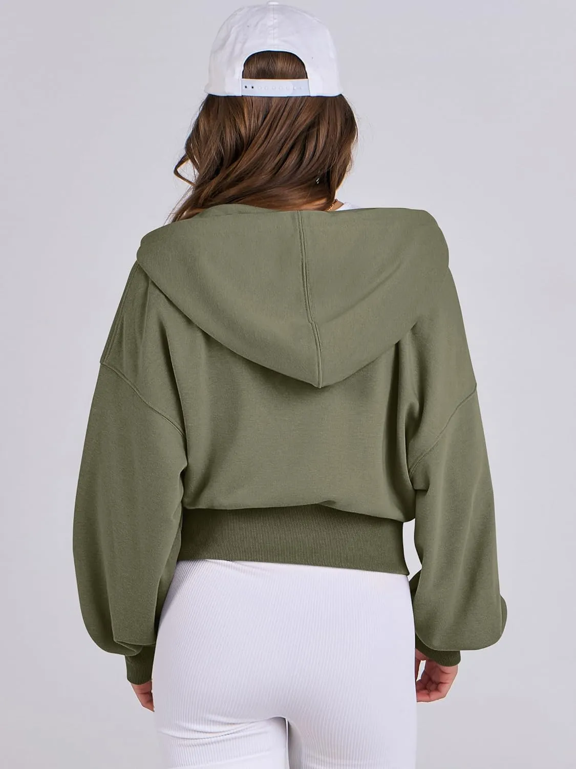 ANRABESS Women's Zip Up Hoodies Cropped Sweatshirts Casual Zip Jackets 2025 Fashion Trendy Spring Summer Outfits