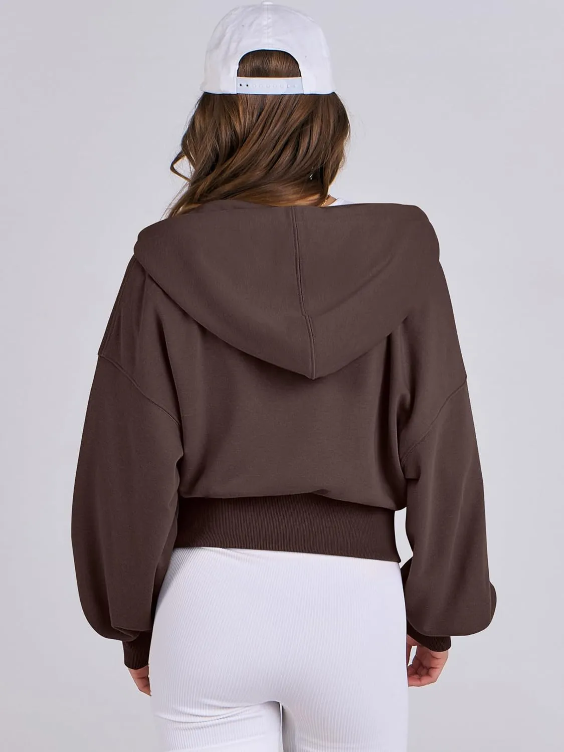 ANRABESS Women's Zip Up Hoodies Cropped Sweatshirts Casual Zip Jackets 2025 Fashion Trendy Spring Summer Outfits