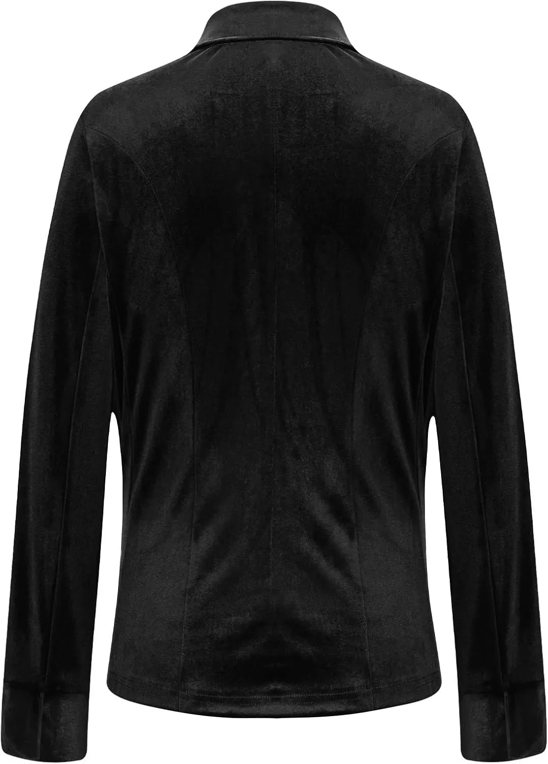 Binmer Vintage Velvet Blazer Jacket for Women's 2024 Casual Office Work Long Sleeve Button Suit Blazers Fall Coat With Pocket