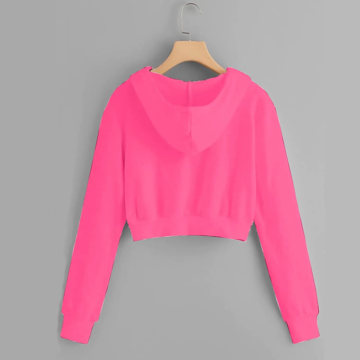 Ceboyel Zip Up Hoodies for Women Cropped Long Sleeve Sweatshirts Jackets Trendy Y2k Crop Tops Teen Girls Clothes 2023