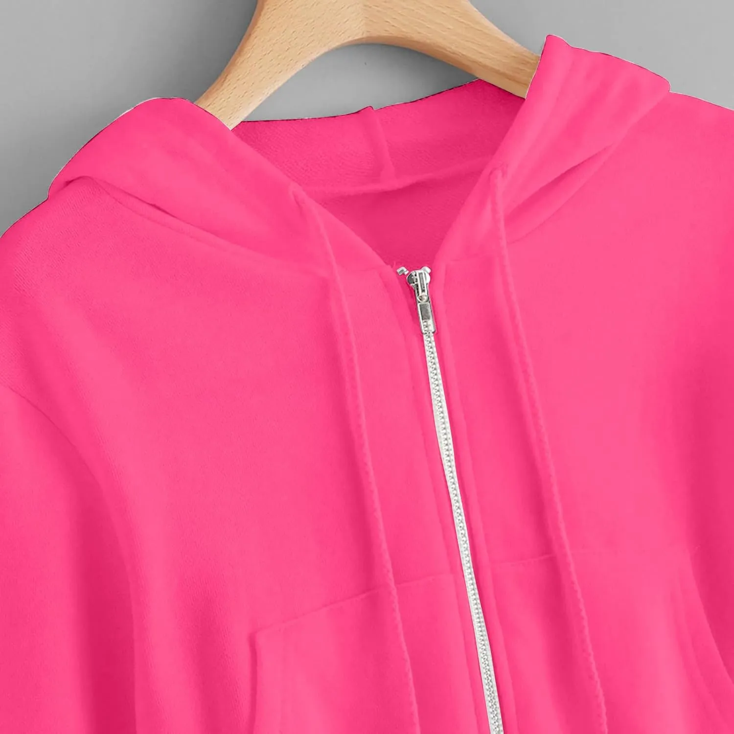 Ceboyel Zip Up Hoodies for Women Cropped Long Sleeve Sweatshirts Jackets Trendy Y2k Crop Tops Teen Girls Clothes 2023