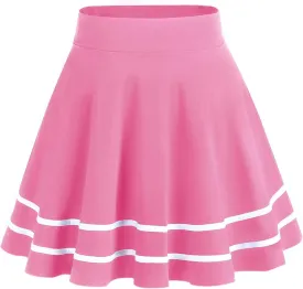 DRESSTELLS Women's Casual Skirt 2025, Stretchy High Waist Aline Mini Skater Skirts