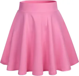 DRESSTELLS Women's Casual Skirt 2025, Stretchy High Waist Aline Mini Skater Skirts