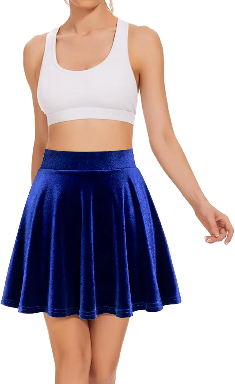 DRESSTELLS Women's Casual Skirt 2025, Stretchy High Waist Aline Mini Skater Skirts