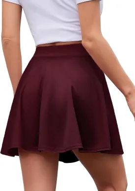 DRESSTELLS Women's Casual Skirt 2025, Stretchy High Waist Aline Mini Skater Skirts