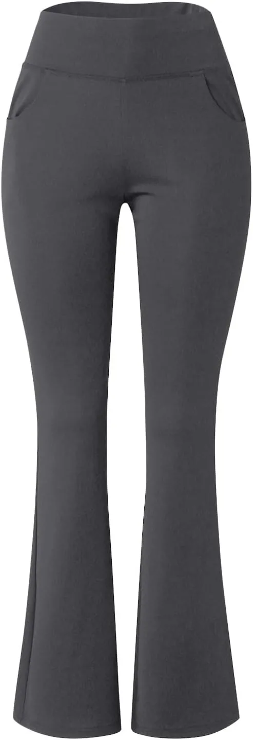 Flare Yoga Pants For Women Long Workout Legging Bell Bottom High Rise Stretch Bootcut Pull On Casual Lounge Trouser