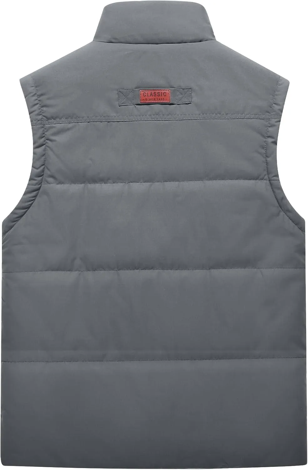 Flygo Men's Winter Warm Outdoor Padded Puffer Vest Thick Fleece Lined Sleeveless Jacket