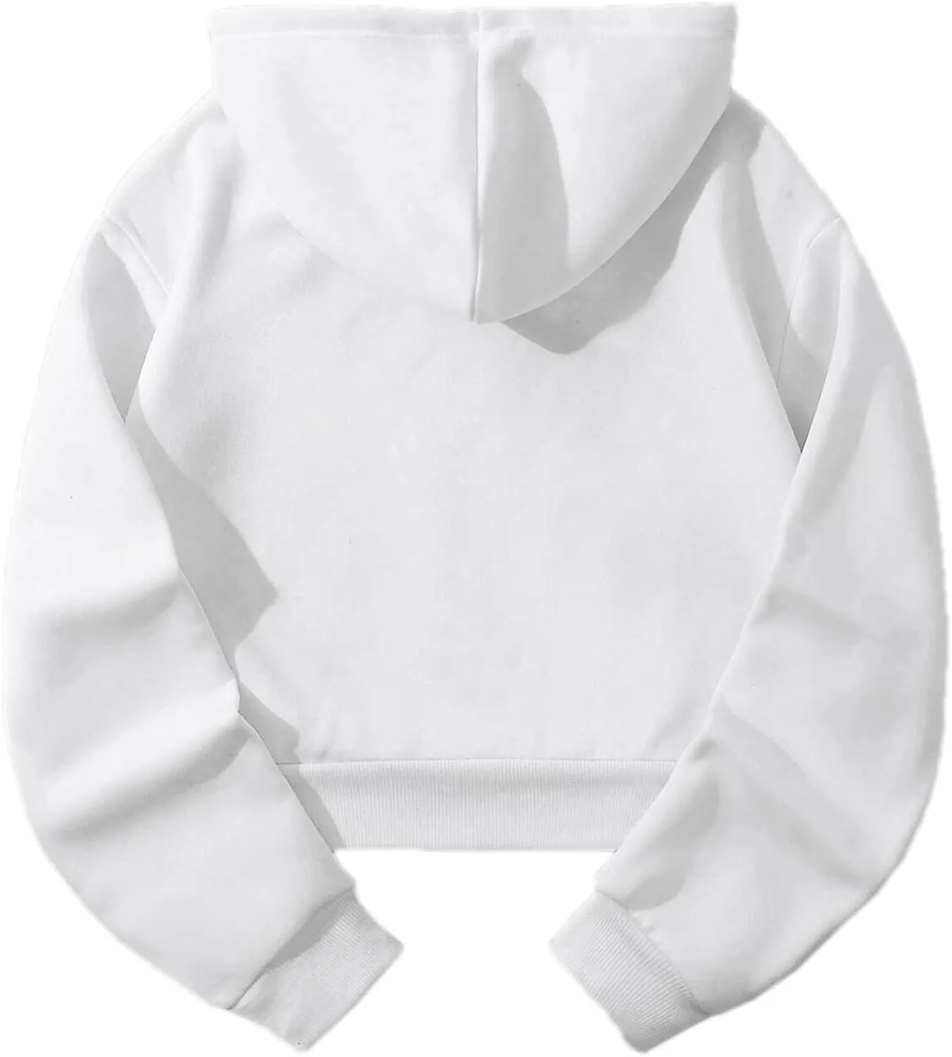 Hilinker Womens Cute Cropped Hoodies Pullover Collared Sweatshirts Long Sleeve Crop Tops
