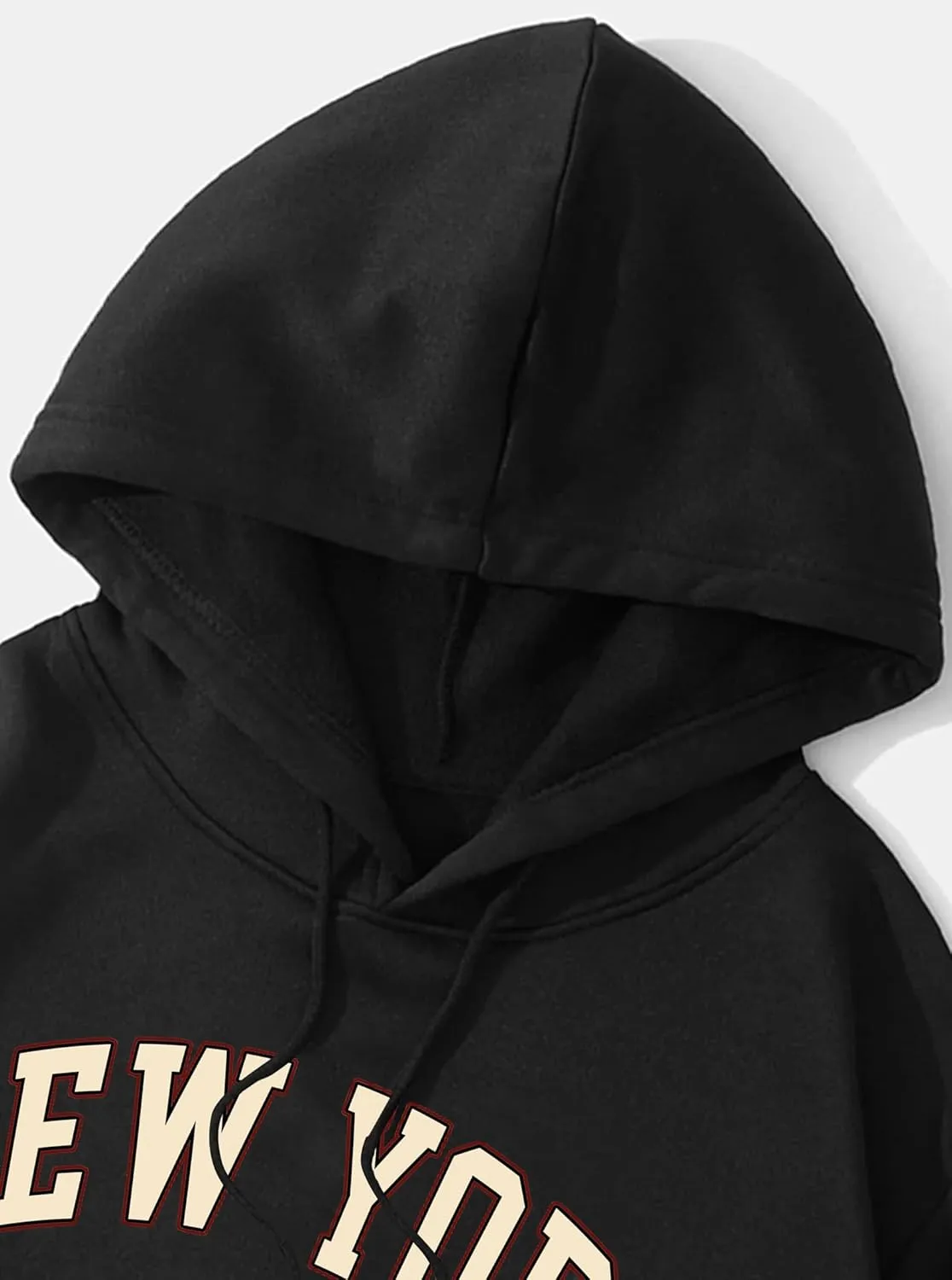 Hilinker Womens Graphic Long Sleeve Cropped Hoodies Drawstring Hooded Sweatshirt