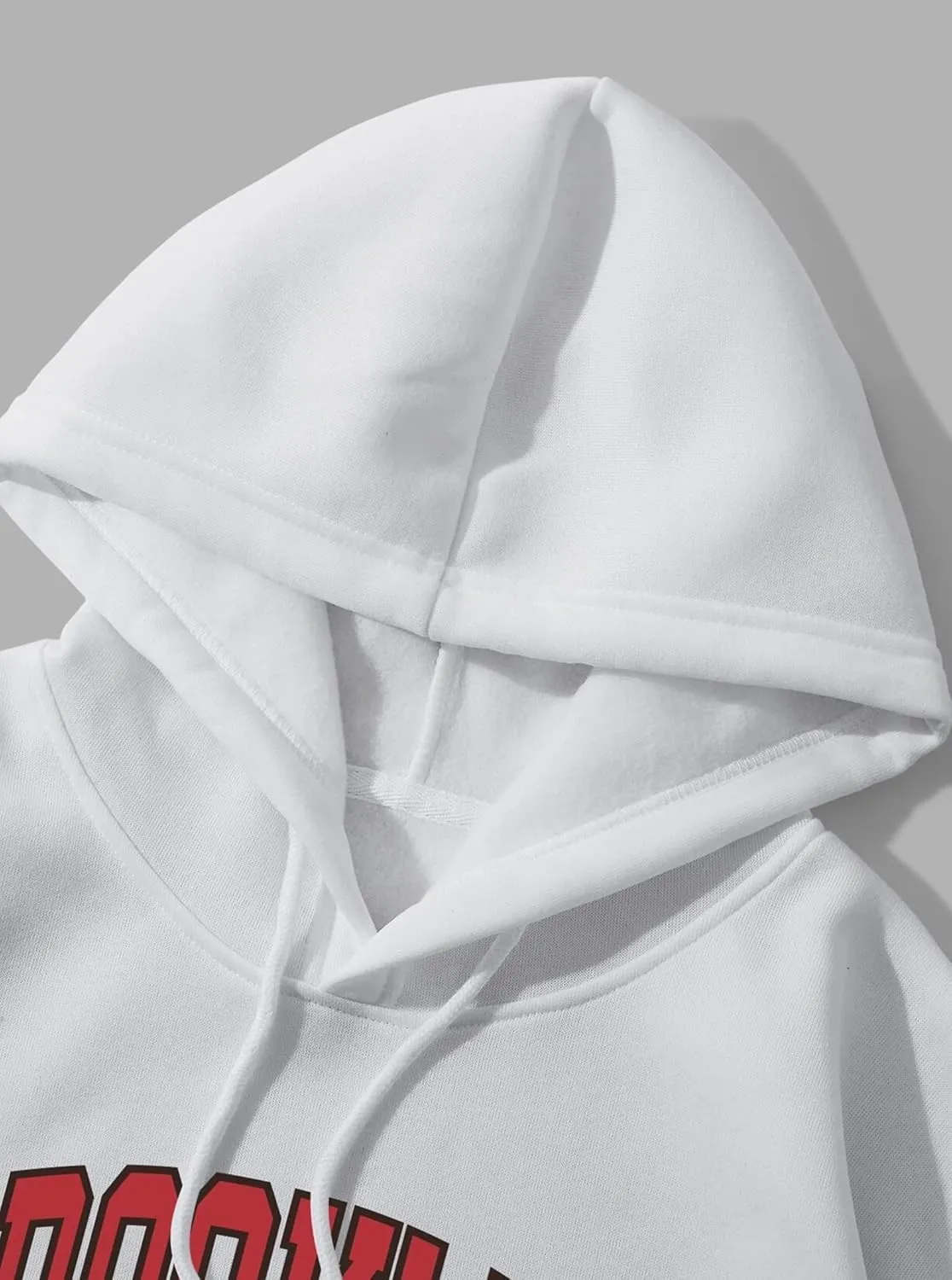 Hilinker Womens Graphic Long Sleeve Cropped Hoodies Drawstring Hooded Sweatshirt