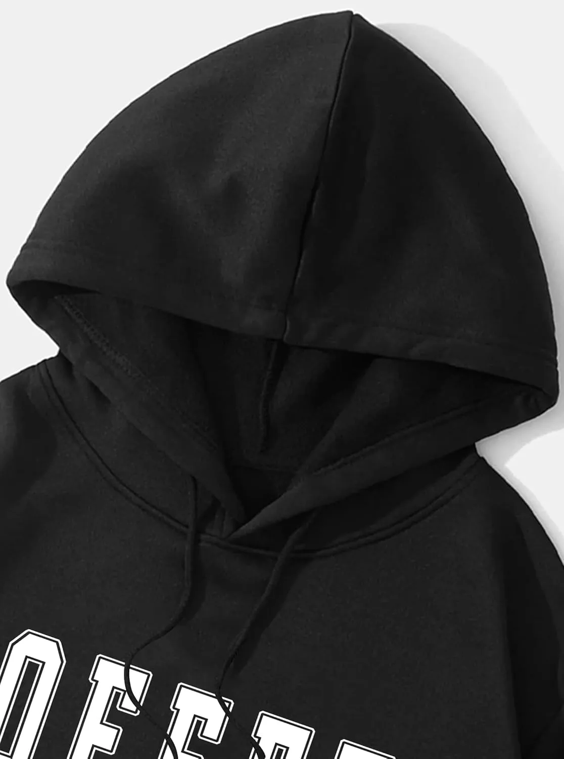 Hilinker Womens Graphic Long Sleeve Cropped Hoodies Drawstring Hooded Sweatshirt