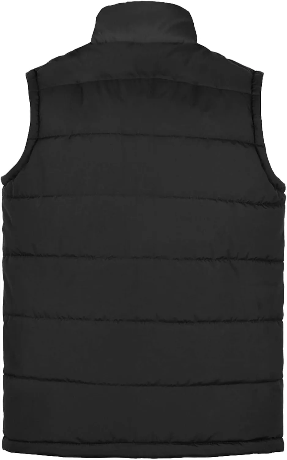 Men'S Puffer Vest Fashion Casual Solid Color Zipper Collar Pocket Hoodless Sleeveless Cotton Padded Canvas Vest For
