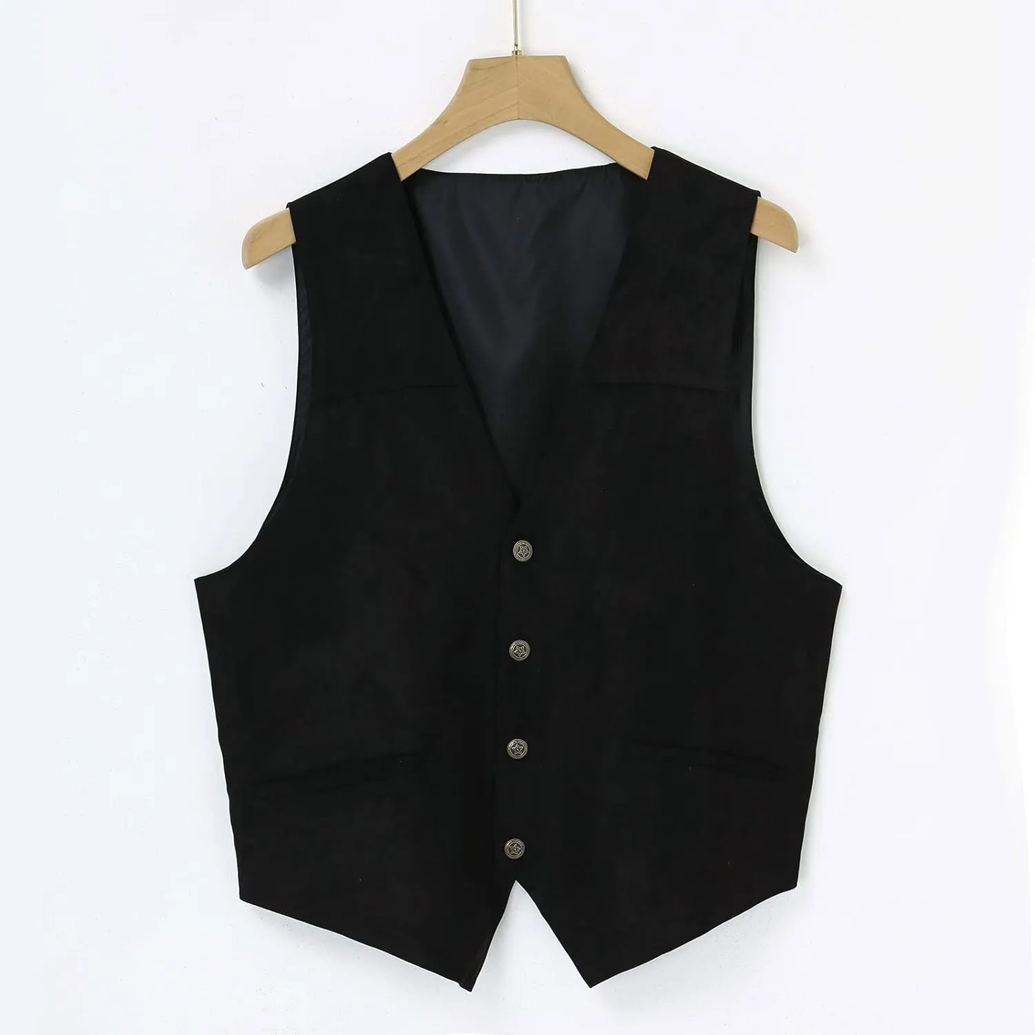 Mens Vests Leather V Neck Pocket Retro Color Vest Blouse With Button Purple Vest Brown Vest Men Black Mens Dress