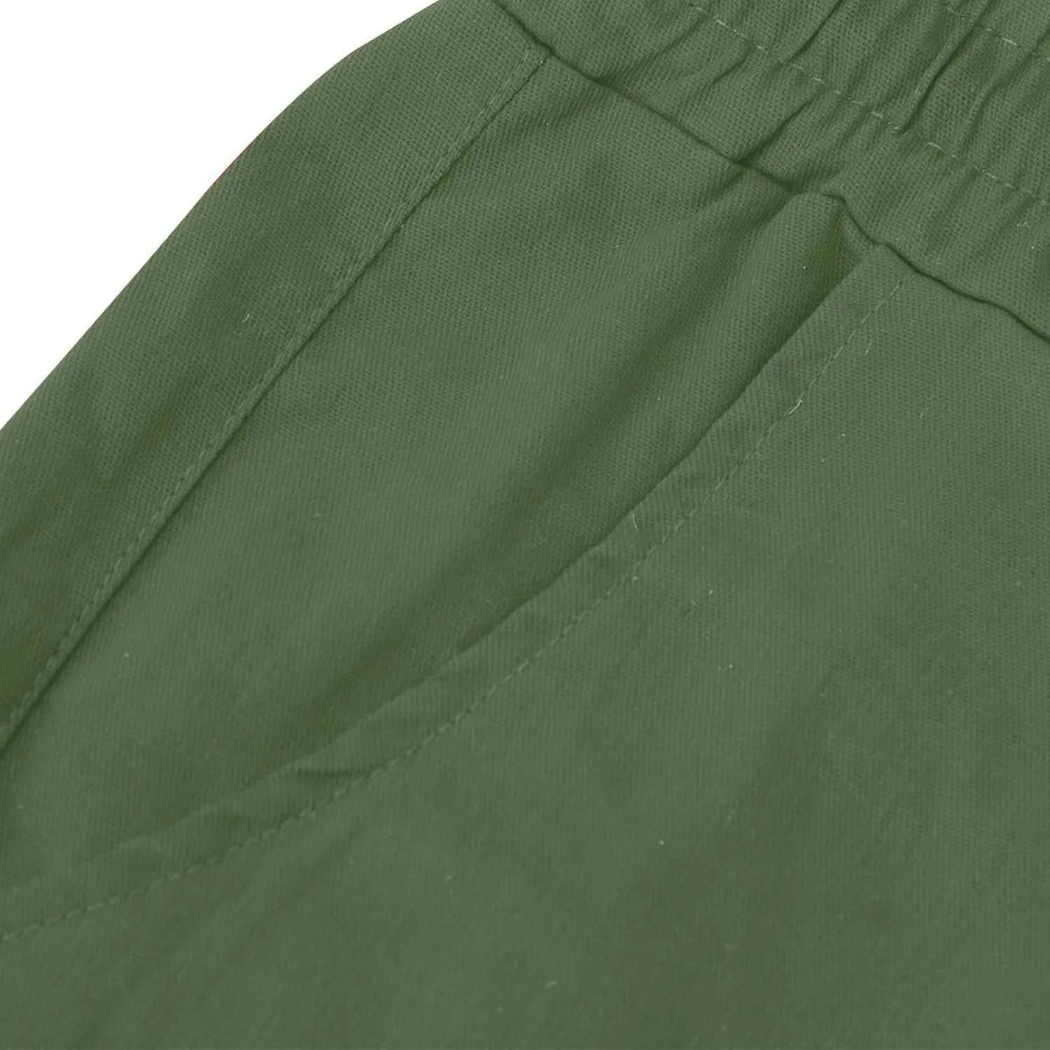 Muscularfit Cargo Pants for Men Big and Tall Elastic Waist Cotton Sweatpants Causal Solid Multi Pockets Joggers Athletic Pant