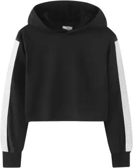 Noomelfish Girls Sparkle Long Sleeve Crop Tops Cropped Hoodies Pullover Sweatshirts (5-14 Years)