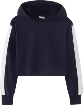 Noomelfish Girls Sparkle Long Sleeve Crop Tops Cropped Hoodies Pullover Sweatshirts (5-14 Years)