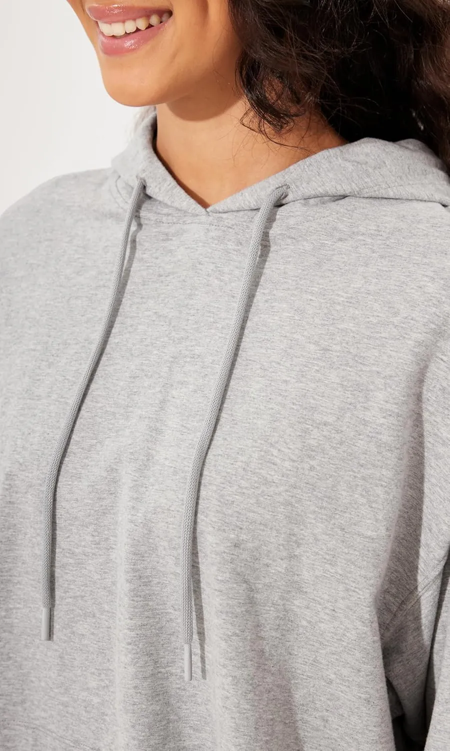 ODODOS Purevibe Cotton Cropped Hoodies for Women Long Sleeve Pullover Crop Hooded Sweatshirts