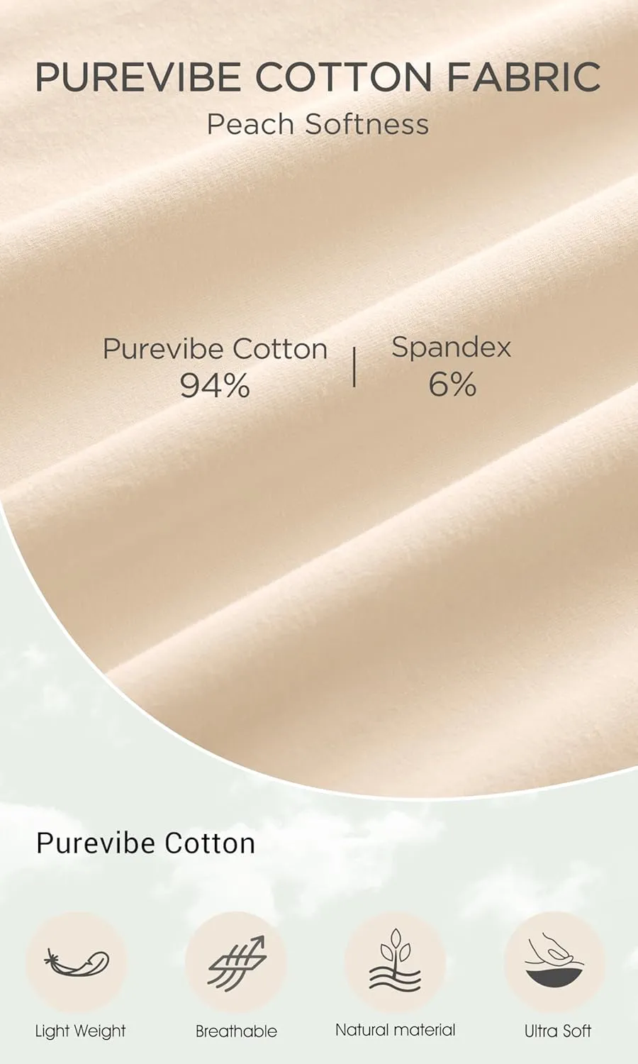 ODODOS Purevibe Cotton Cropped Hoodies for Women Long Sleeve Pullover Crop Hooded Sweatshirts