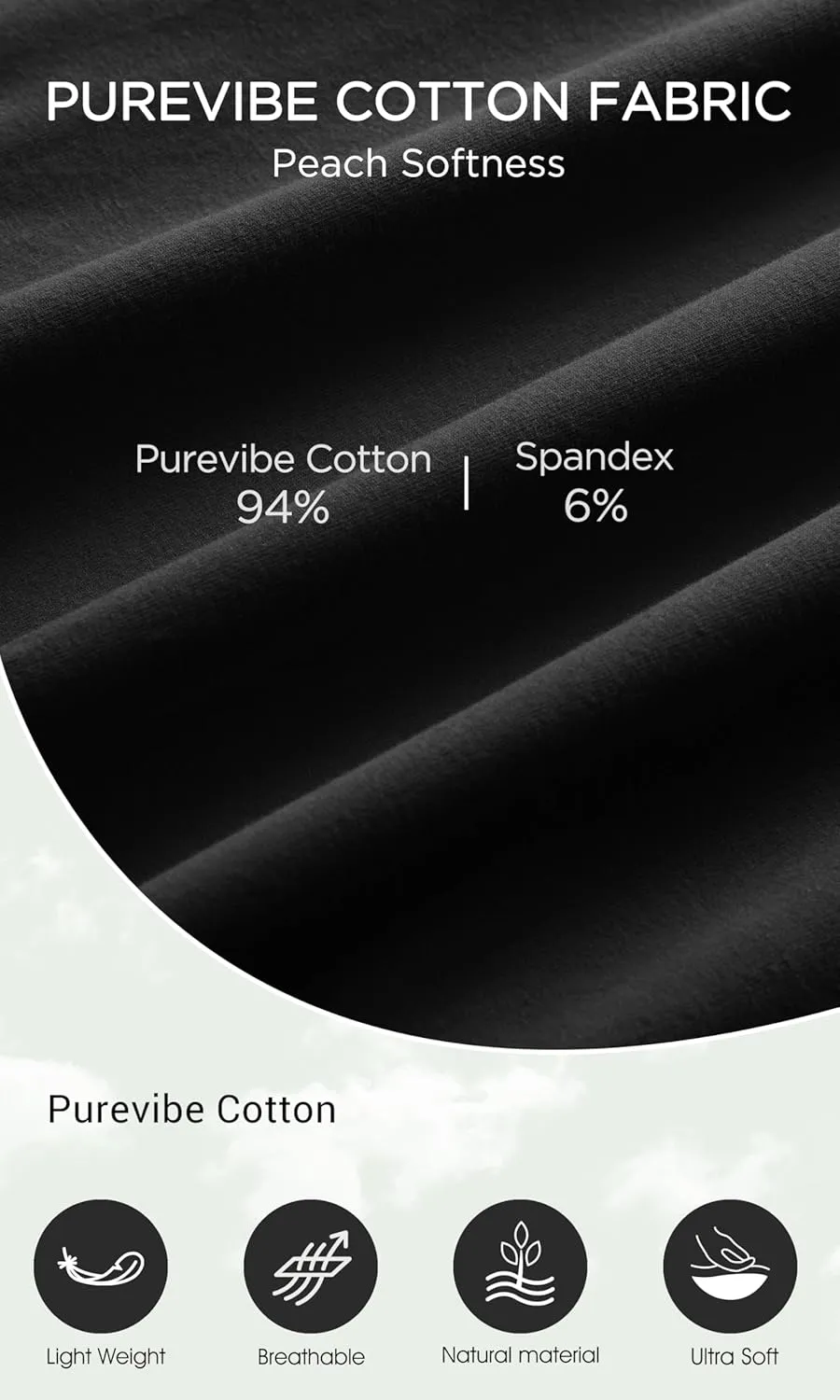 ODODOS Purevibe Cotton Cropped Hoodies for Women Long Sleeve Pullover Crop Hooded Sweatshirts