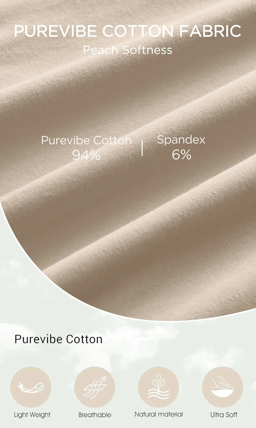ODODOS Purevibe Cotton Cropped Hoodies for Women Long Sleeve Pullover Crop Hooded Sweatshirts