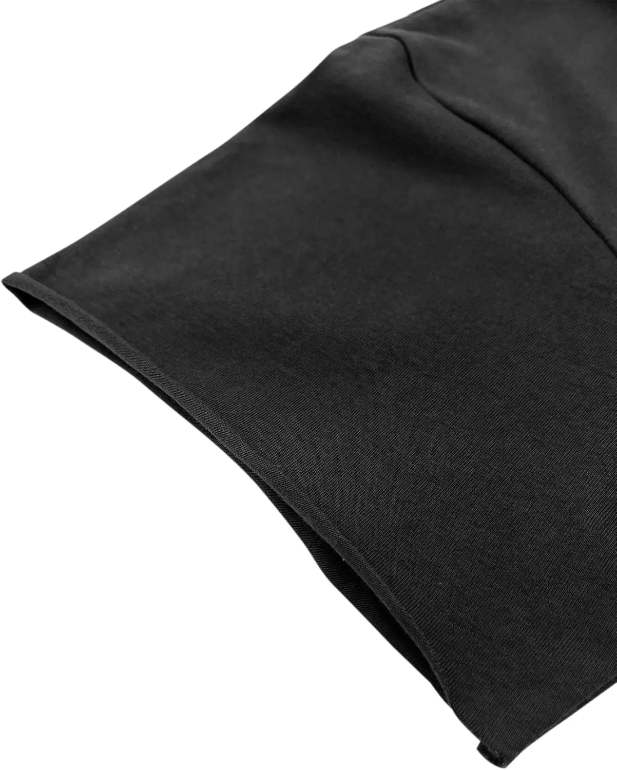 Orchidays Men's Boxy Cropped Raw Cut T Shirts Short Sleeve Round Neck Tee Casual Basic Tops