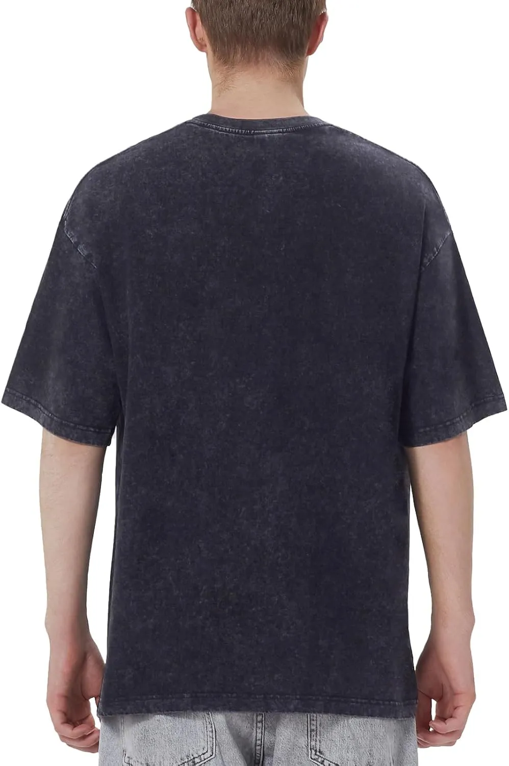 Oversized T-Shirts for Men Heavyweight Cotton Tee Crew Neck Short Sleeve Tops Men's Loose Fit Casual Fashion Shirt