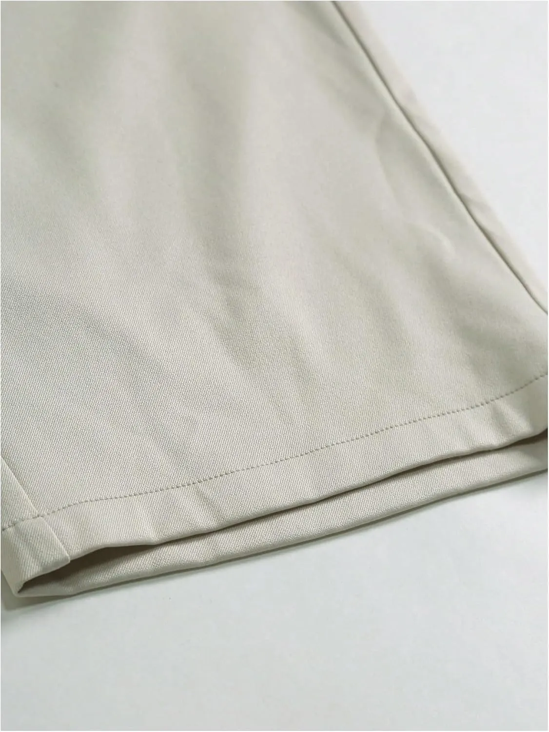 OYOANGLE Men's Pleated Trousers Straight Leg Business Work Office Casual Dress Pants Pockets Long Slacks