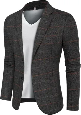 PJ PAUL JONES Men's Herringbone Tweed Blazer British Wool Blend Sport Coat Jacket