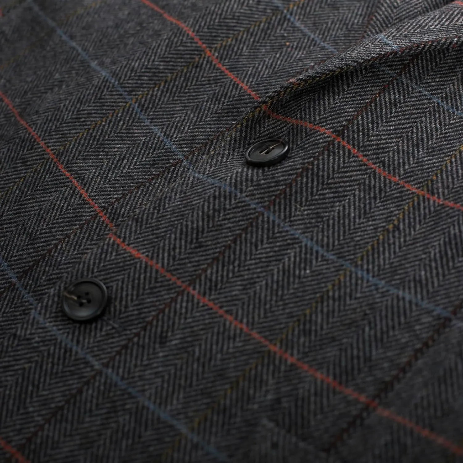 PJ PAUL JONES Men's Herringbone Tweed Blazer British Wool Blend Sport Coat Jacket