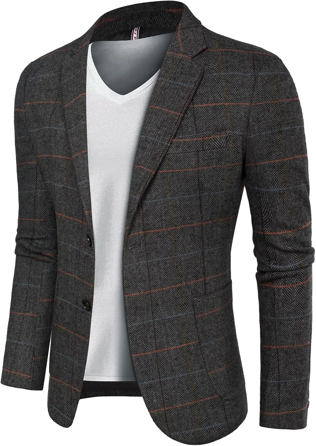 PJ PAUL JONES Men's Herringbone Tweed Blazer British Wool Blend Sport Coat Jacket