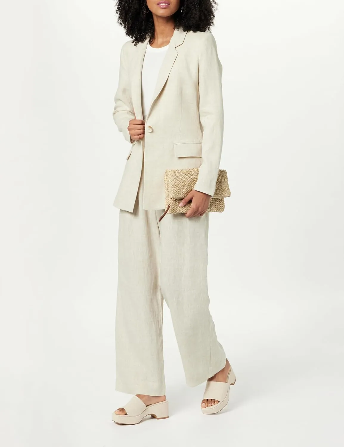 The Drop Women's Amalia Relaxed Pleated Trousers