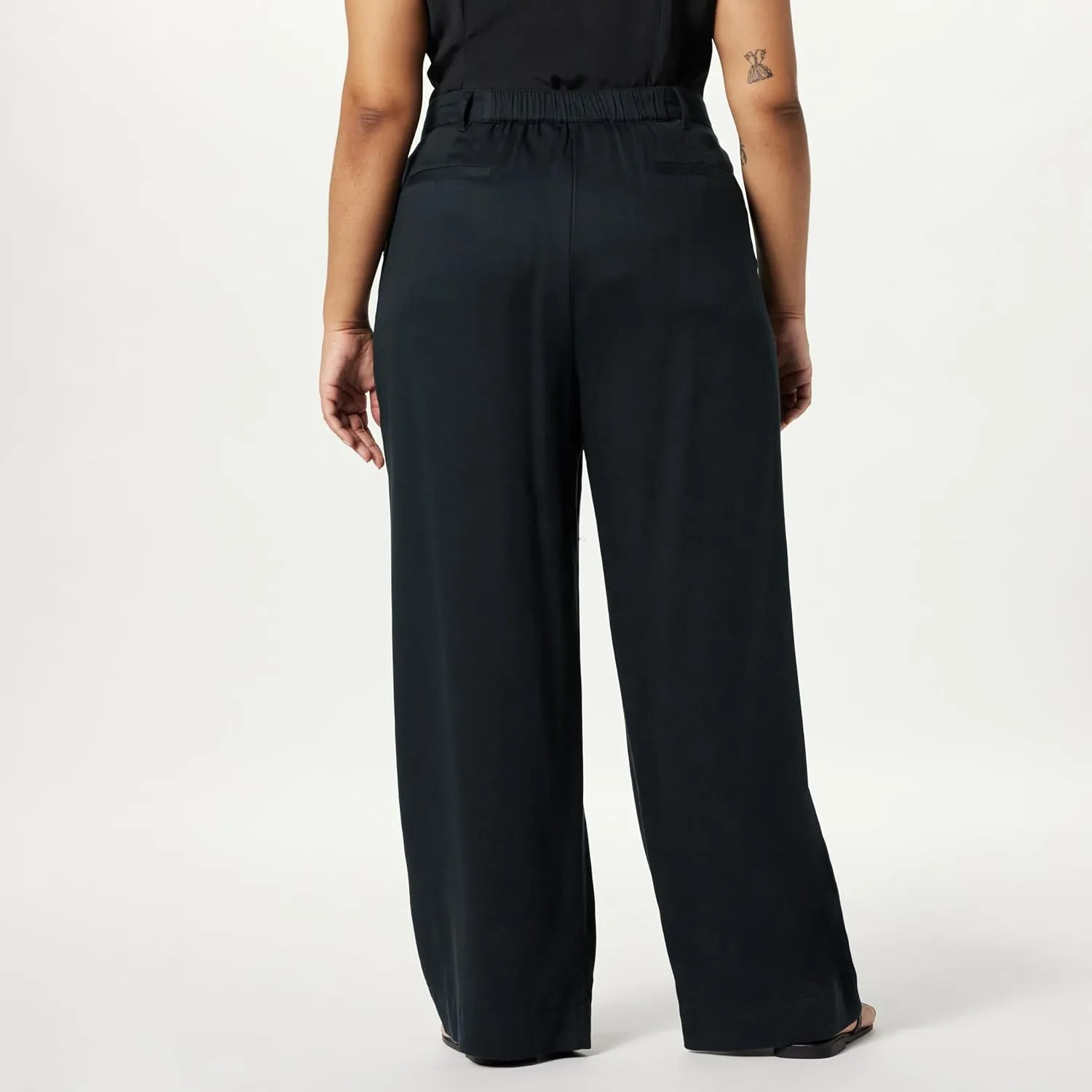 The Drop Women's Amalia Relaxed Pleated Trousers