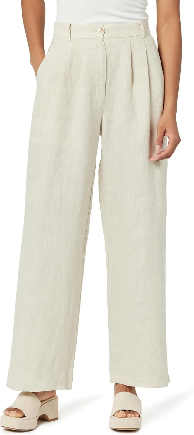 The Drop Women's Amalia Relaxed Pleated Trousers