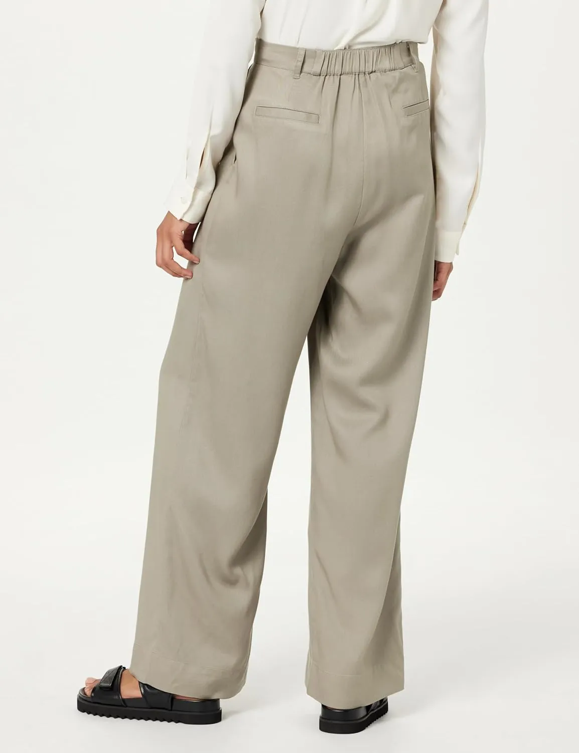 The Drop Women's Amalia Relaxed Pleated Trousers