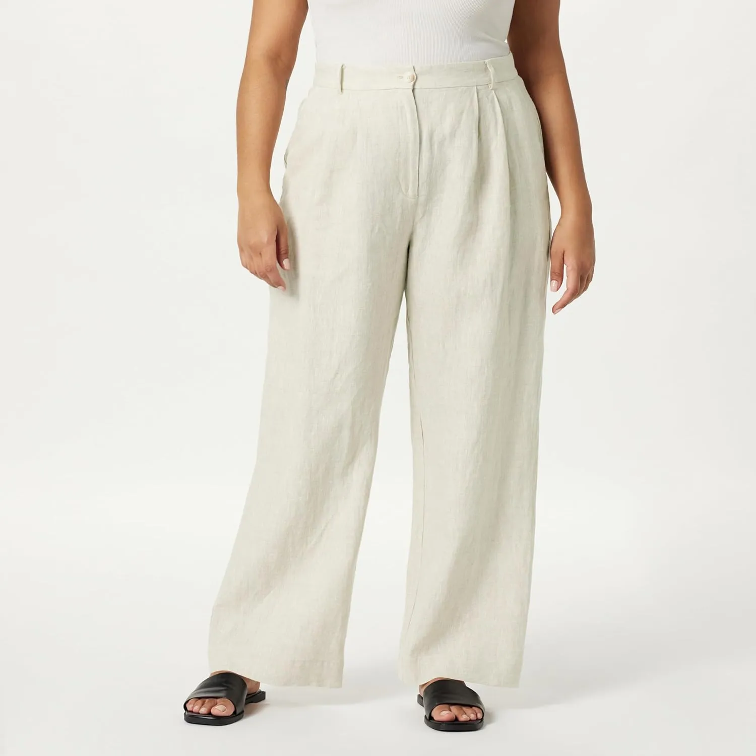 The Drop Women's Amalia Relaxed Pleated Trousers