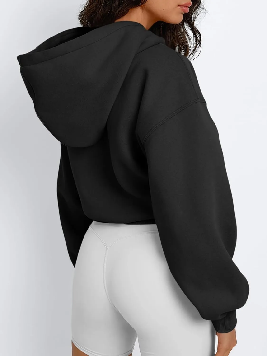 Trendy Queen Womens Cropped Hoodies Fall Fashion 2025 Casual Long Sleeve Sweatshirts Y2k Outfits Winter Clothes