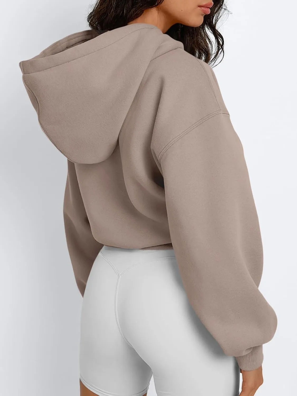 Trendy Queen Womens Cropped Hoodies Fall Fashion 2025 Casual Long Sleeve Sweatshirts Y2k Outfits Winter Clothes