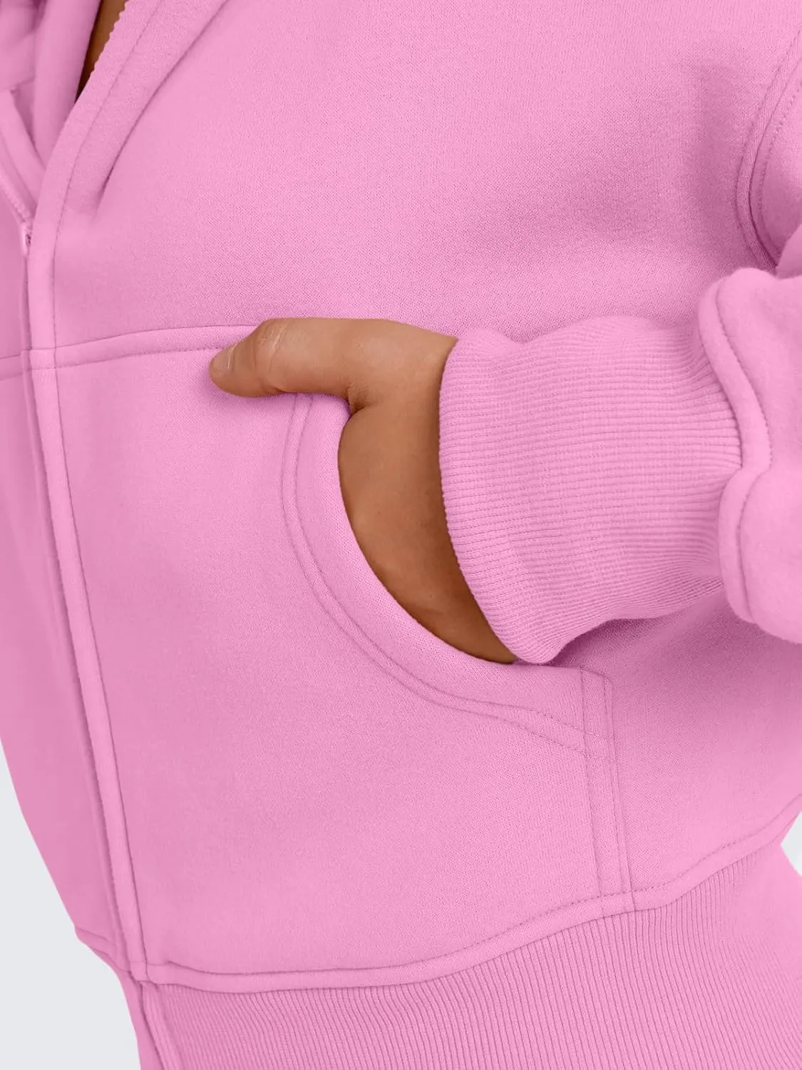 Trendy Queen Womens Zip Up Cropped Hoodies Long Sleeve Sweatshirts Casual Jackets Fall Fashion 2025 Winter Clothes