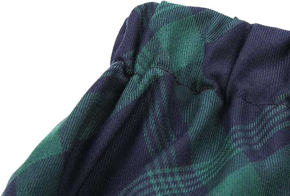 Urban CoCo Women's Elastic Waist Tartan Pleated School Skirt