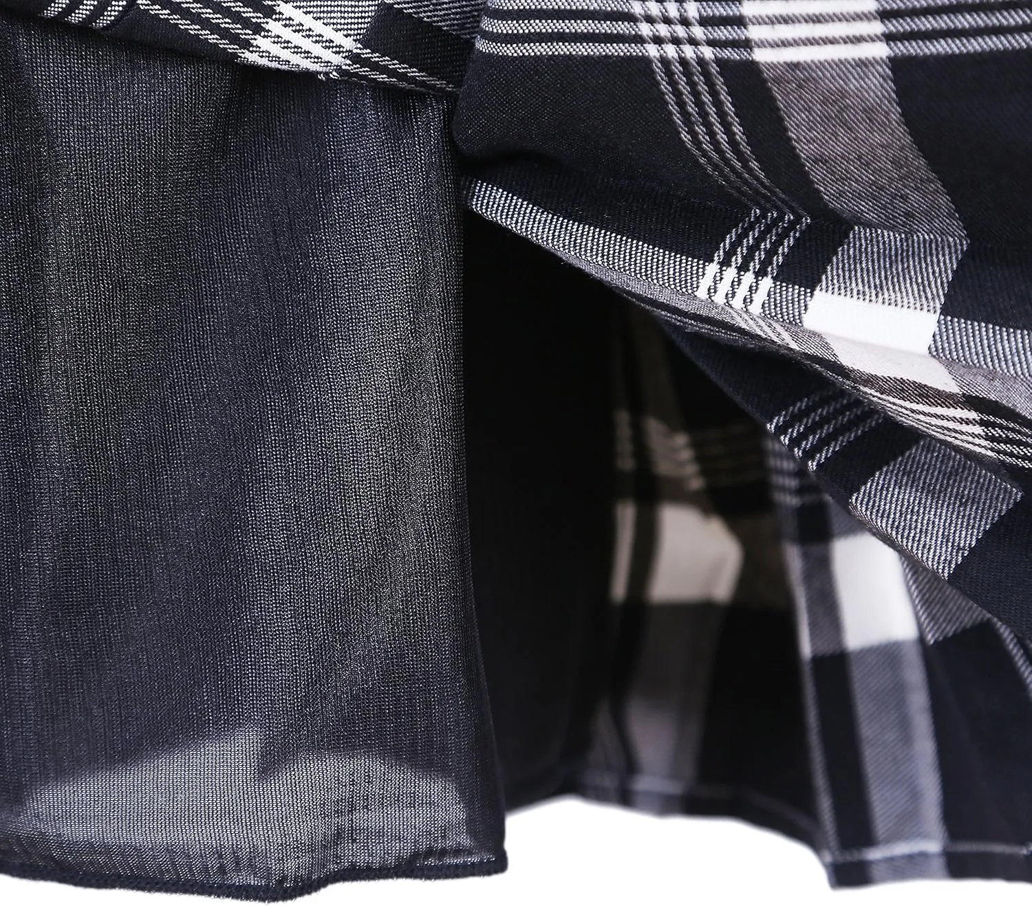 Urban CoCo Women's Elastic Waist Tartan Pleated School Skirt