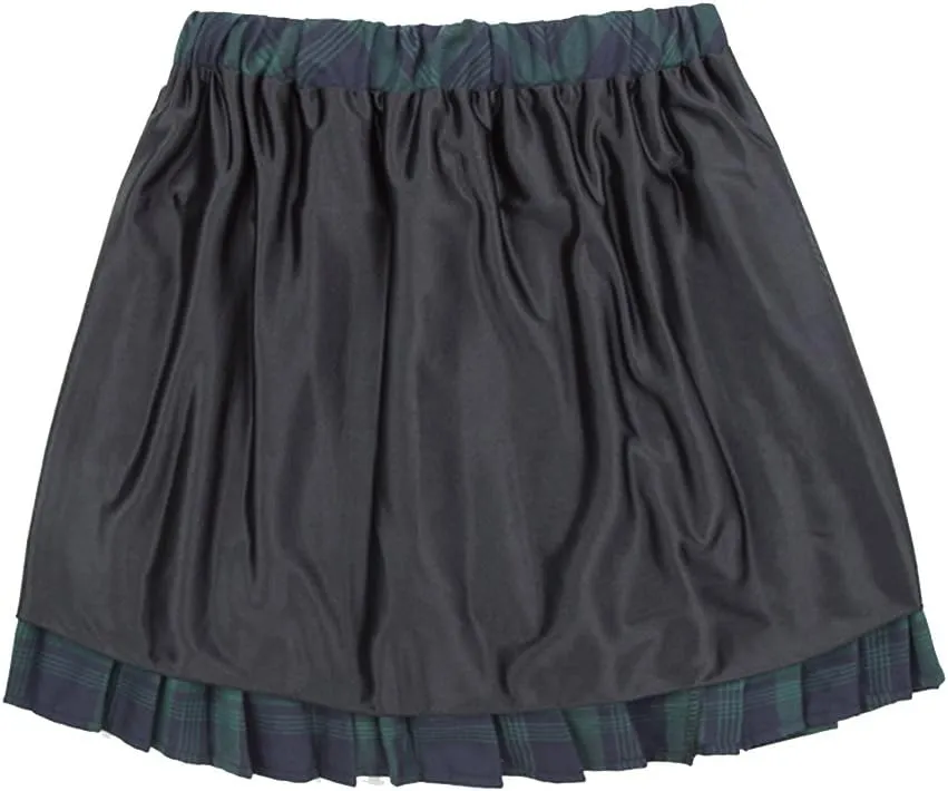 Urban CoCo Women's Elastic Waist Tartan Pleated School Skirt