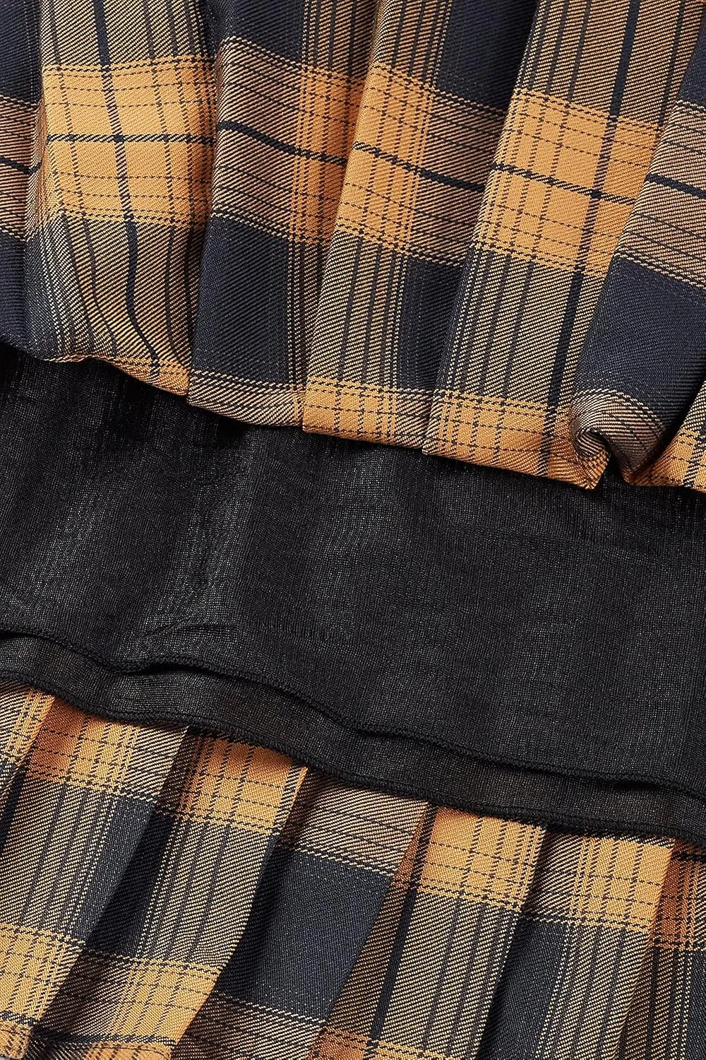 Urban CoCo Women's Elastic Waist Tartan Pleated School Skirt
