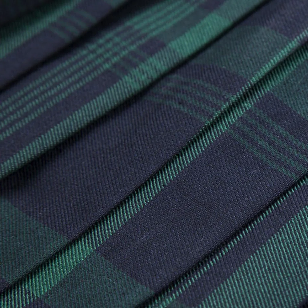 Urban CoCo Women's Elastic Waist Tartan Pleated School Skirt