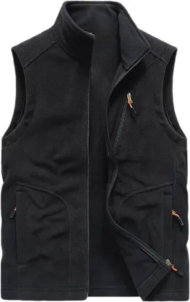 Vest For Men And Winter Fashion Casual Zipper Collar Pocket Hooded Sleeveless Cotton Padded Jacket Vest Top Mens