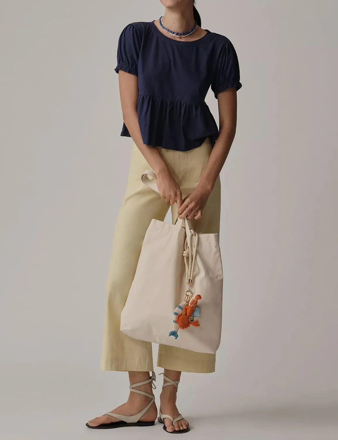 Women Puff Short Sleeve Tee Shirt Summer Casual Loose Fit Crew Neck Swing Crop Tops Shirt Blouse