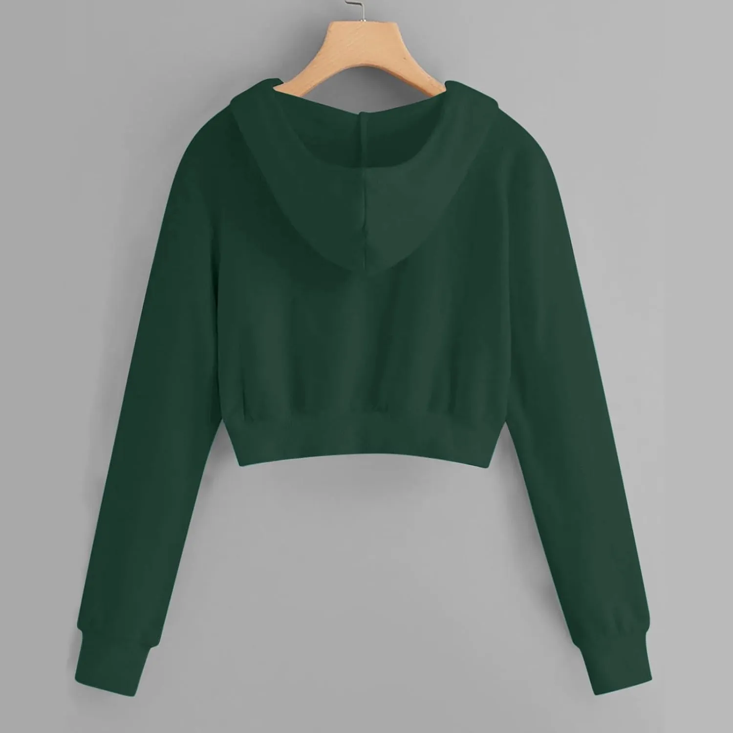 Women Zip Up Hoodies Fall Fashion Cropped Long Sleeve Sweatshirts Jacket Trendy Crop Tops Cute Hoodies for Teen Girls