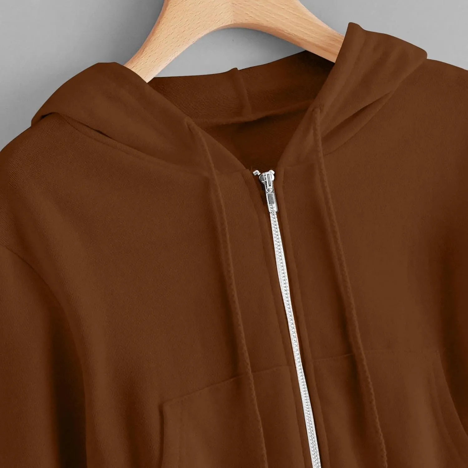 Women Zip Up Hoodies Fall Fashion Cropped Long Sleeve Sweatshirts Jacket Trendy Crop Tops Cute Hoodies for Teen Girls