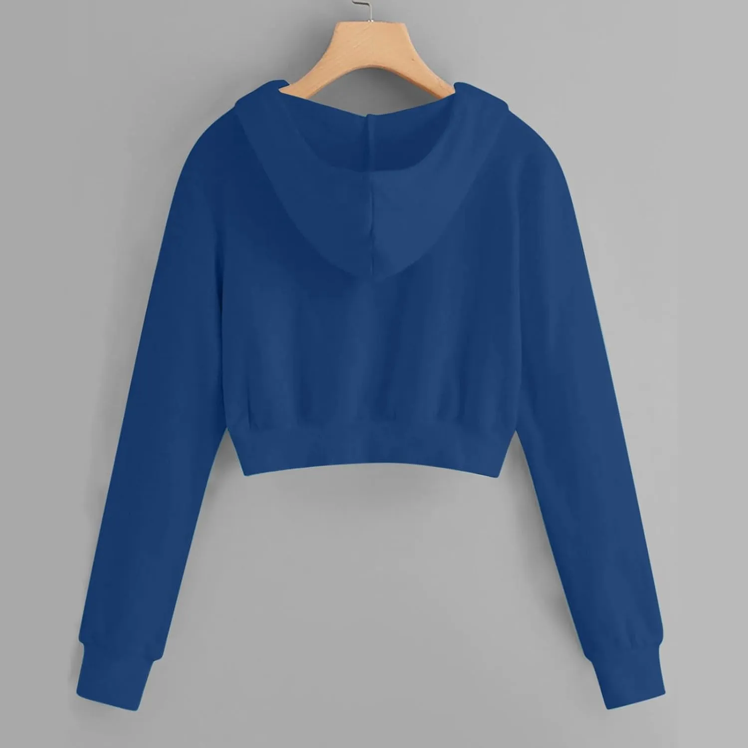 Women Zip Up Hoodies Fall Fashion Cropped Long Sleeve Sweatshirts Jacket Trendy Crop Tops Cute Hoodies for Teen Girls