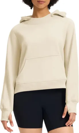 Womens Cropped Hoodies Mock Neck Sweatshirts Fall Fleece Lined Pullover with Thumb Hole 2024 Winter Clothes